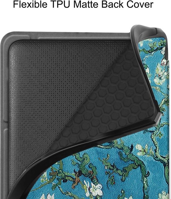 e-Reader Hoesje Origami Book Case met Wake/Sleep-functie - Kobo Libra Colour Hoesje - Bloesem van Mobigear — afbeelding 4