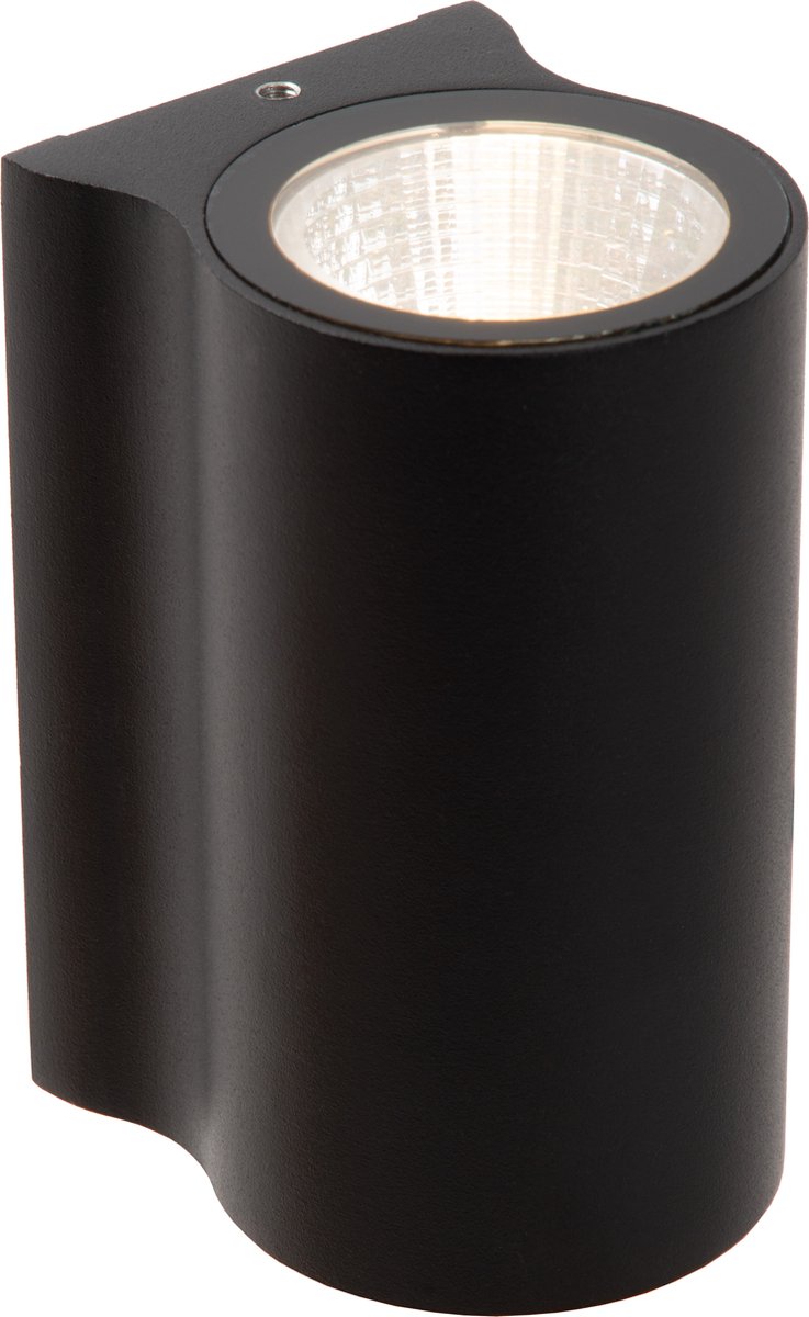 Lucide AKRA - Wandlamp Binnen/Buiten - LED - 1x6W 2700K - IP54 - Zwart