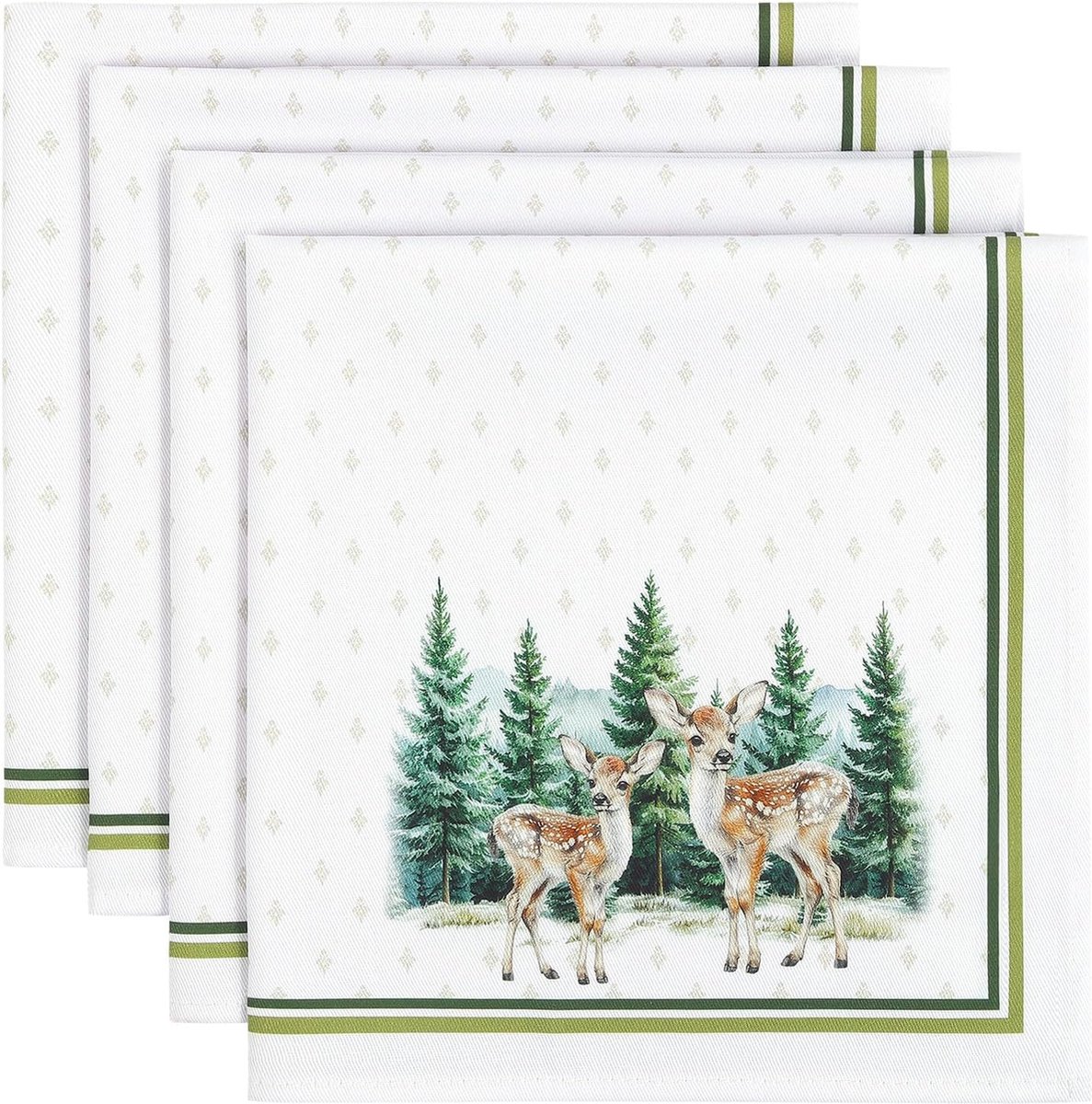 JGS ® Set van 4 Elegante Tafelservetten van 100% Katoen voor Feestelijke Gelegenheden