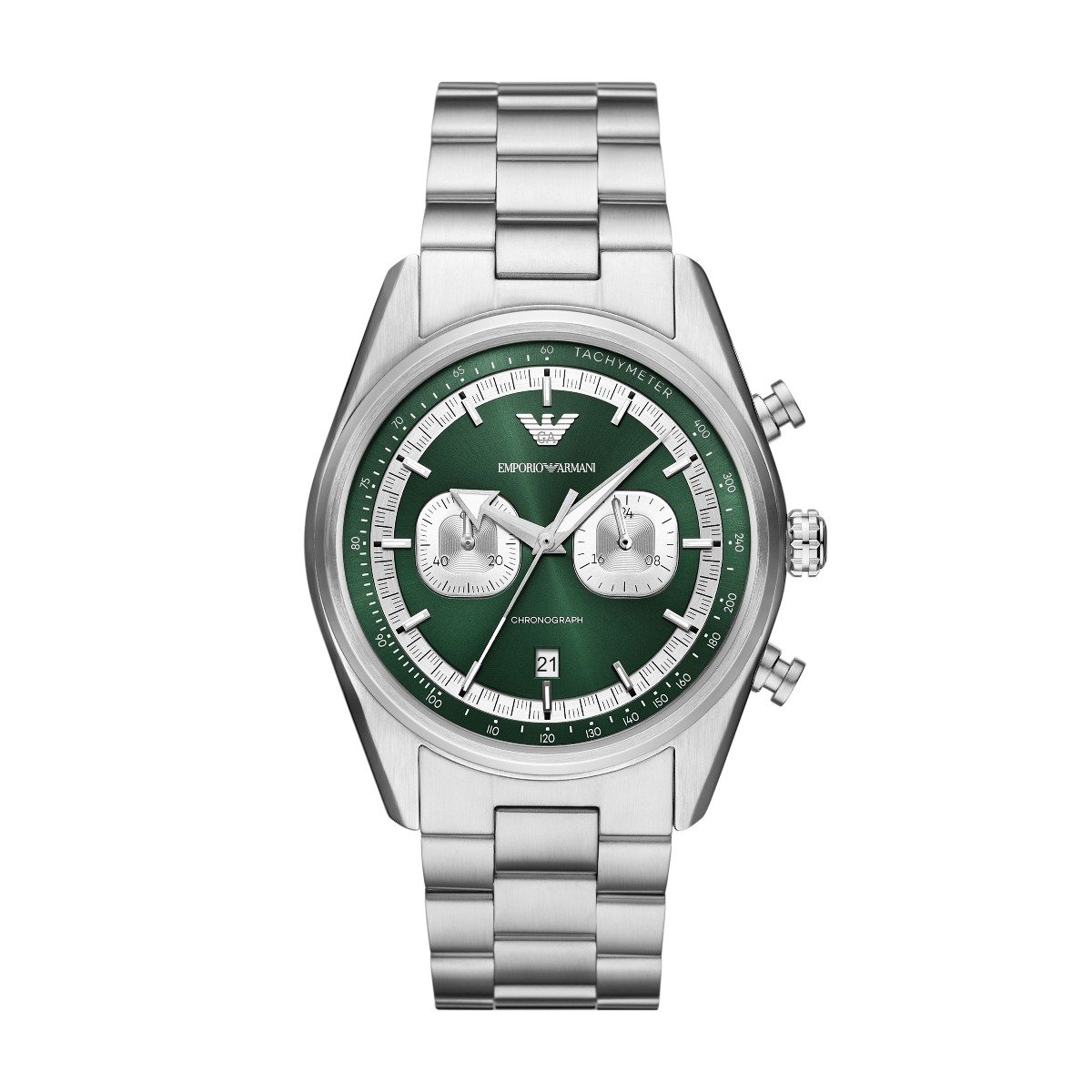 Emporio Armani Racer AR11637 Horloge - Staal - Zilverkleurig - Ø 42 mm
