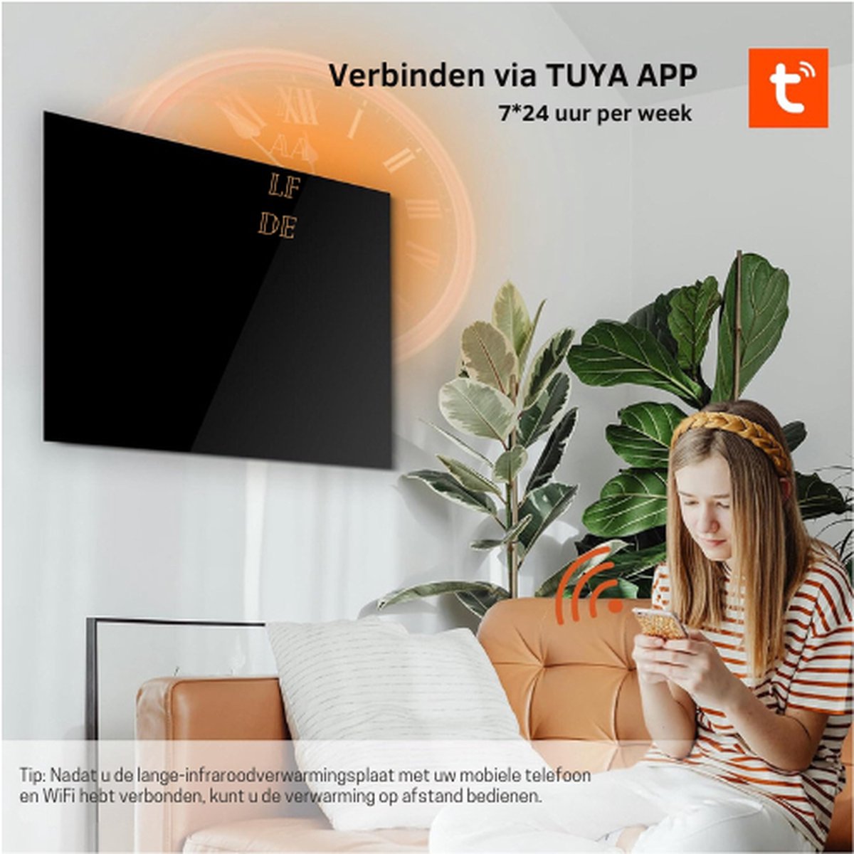 Ecaros Infrarood Paneel 800 Watt 60 X 120 Cm, Met Optima W Exclusive Pro Thermostaat
