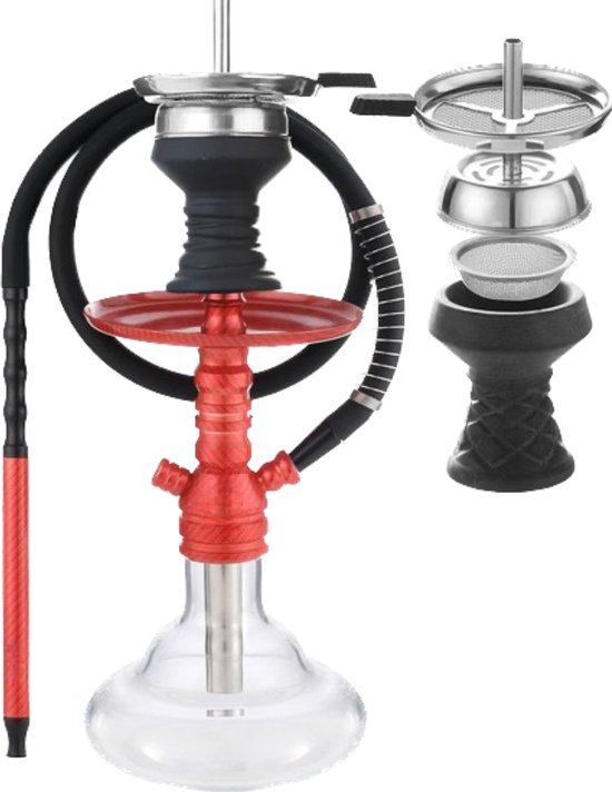 Complete Shisha Set met Siliconen Pijp