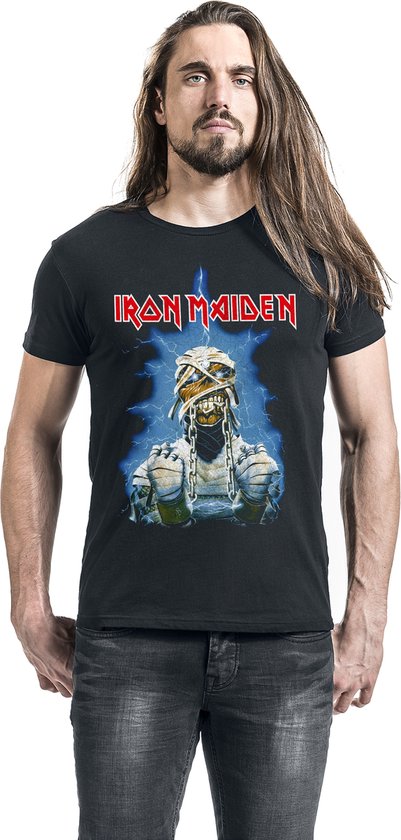 T-shirt Officiel Iron Maiden 'World Slavery 1984 Tour' Noir - Neuf Avec étiquettes - Taille IMTEE90MB
