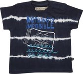 Minymo - jongens T-shirt - tie dye - blauw - Maat 74