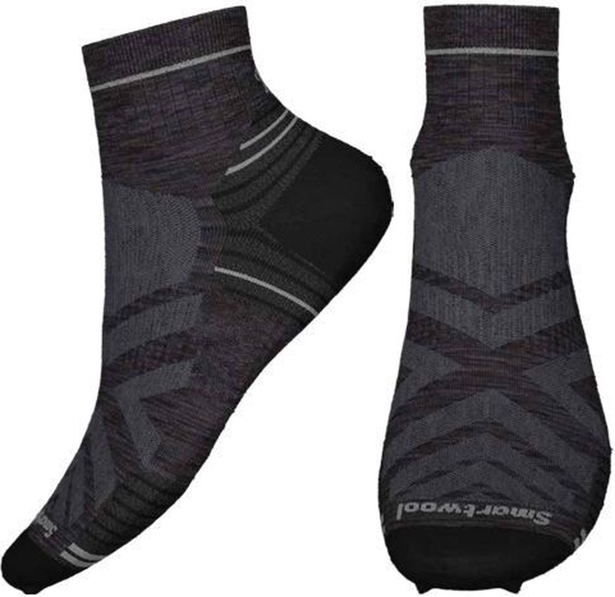 Smartwool Hike Zero Cushion Ankle Wandelsok Heren CHARCOAL XL Zwart