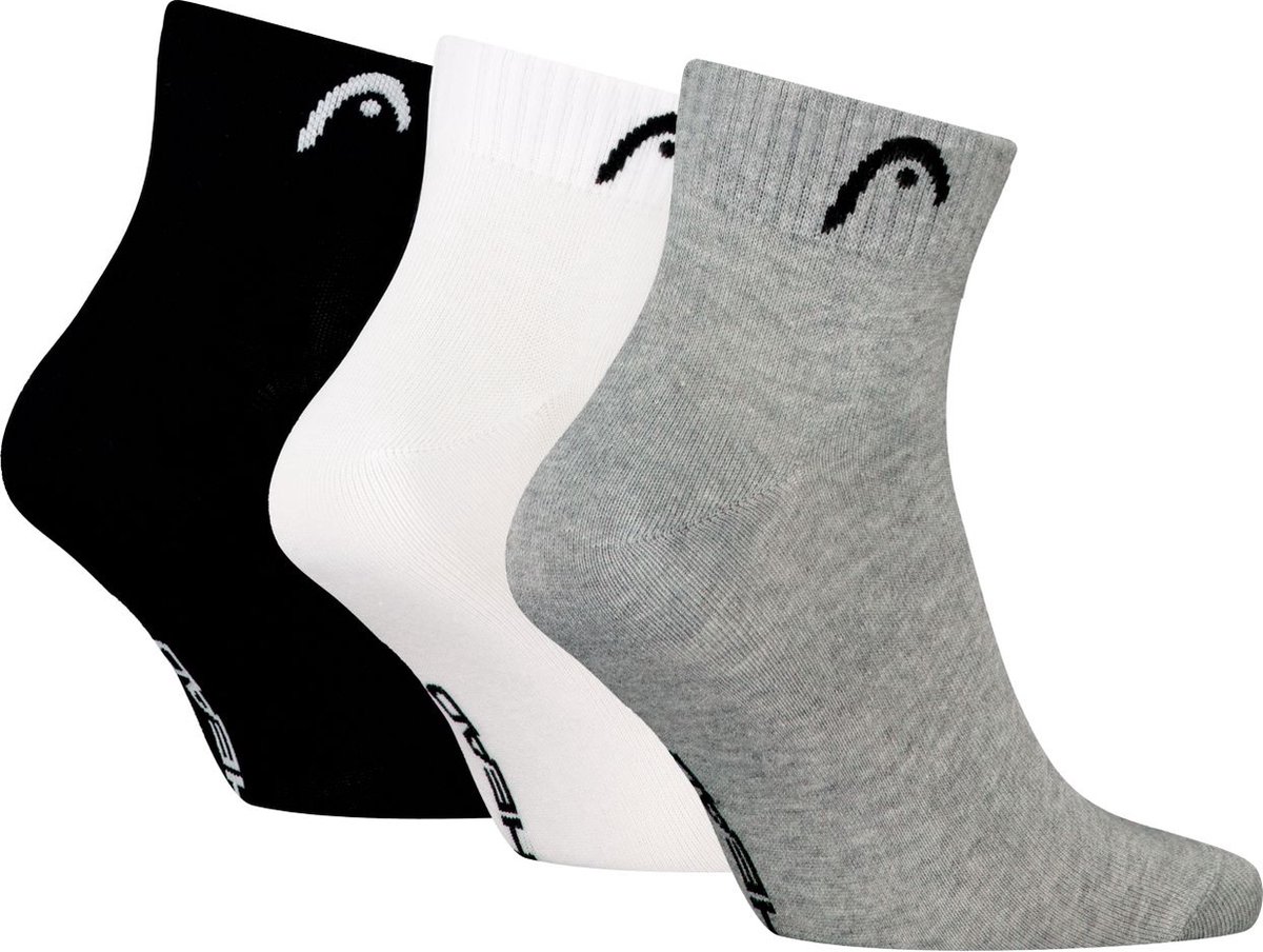 HEAD Unisex Alle sporten Sokken Training 3 Pack Grijs