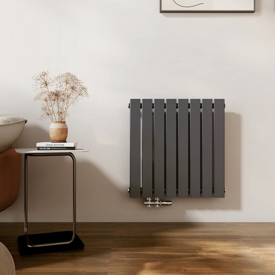 Emsik Radiator EMKE Radiator - Plat Design - Mat Antraciet - 63x62 cm - 450 W ...