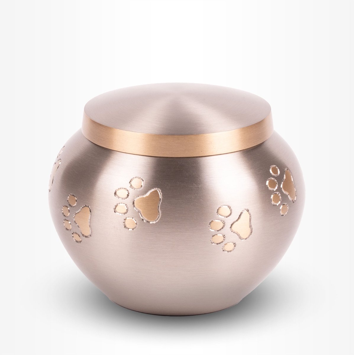 Dieren Urn Hond Kat Klein 500 ml Zilverkleurig Goudkleurig - Dieren Urn voor As Crematie - Urn Hond - Urn Kat
