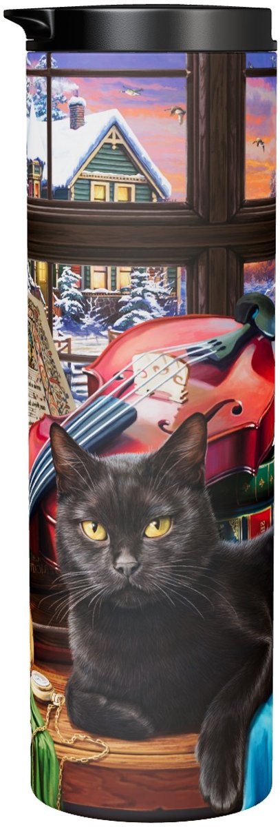 Zwarte Kat Black Cat & Musical Still Life - Thermosbeker 500