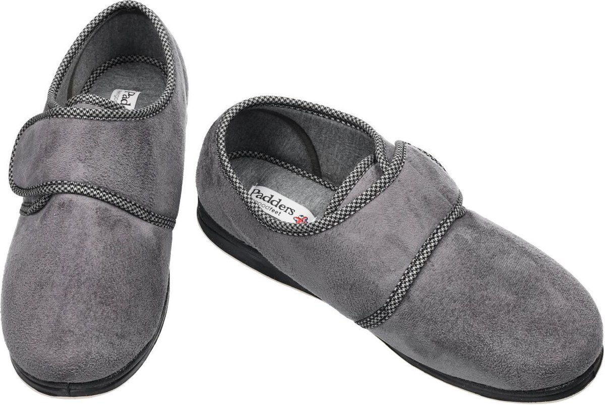 Padders -Heren - grijs - pantoffels & slippers - maat 44