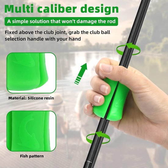 Hengelhouder met Vaste Bal - Rubber Vishouder Accessoire voor Buitenvisserij van Yoncan — afbeelding 4