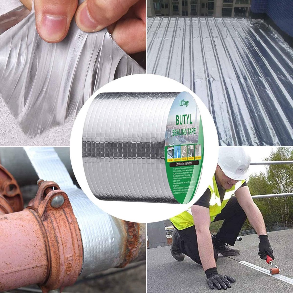 Waterdichte Butyl Tape 4 Inch x 16ft voor Dak- en Bootreparaties