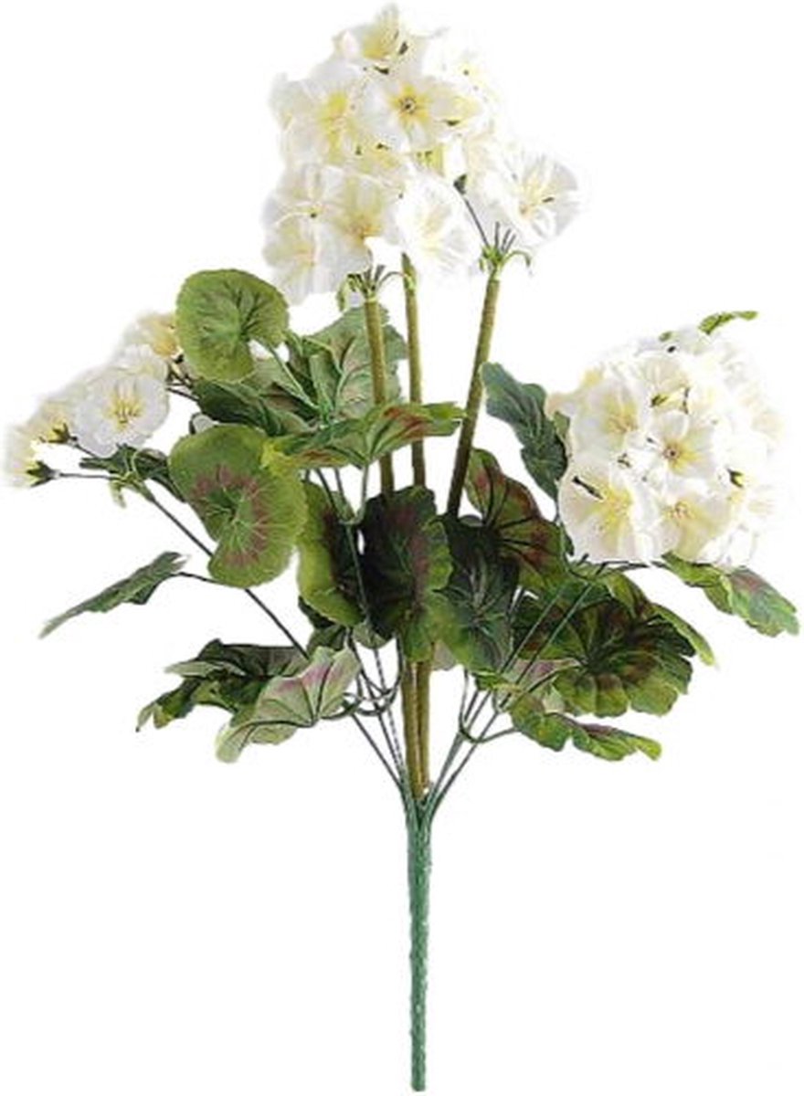 Buitengewoon Boet Kunstbloem geranium 45 cm, wit Buitengewoon de Boet
