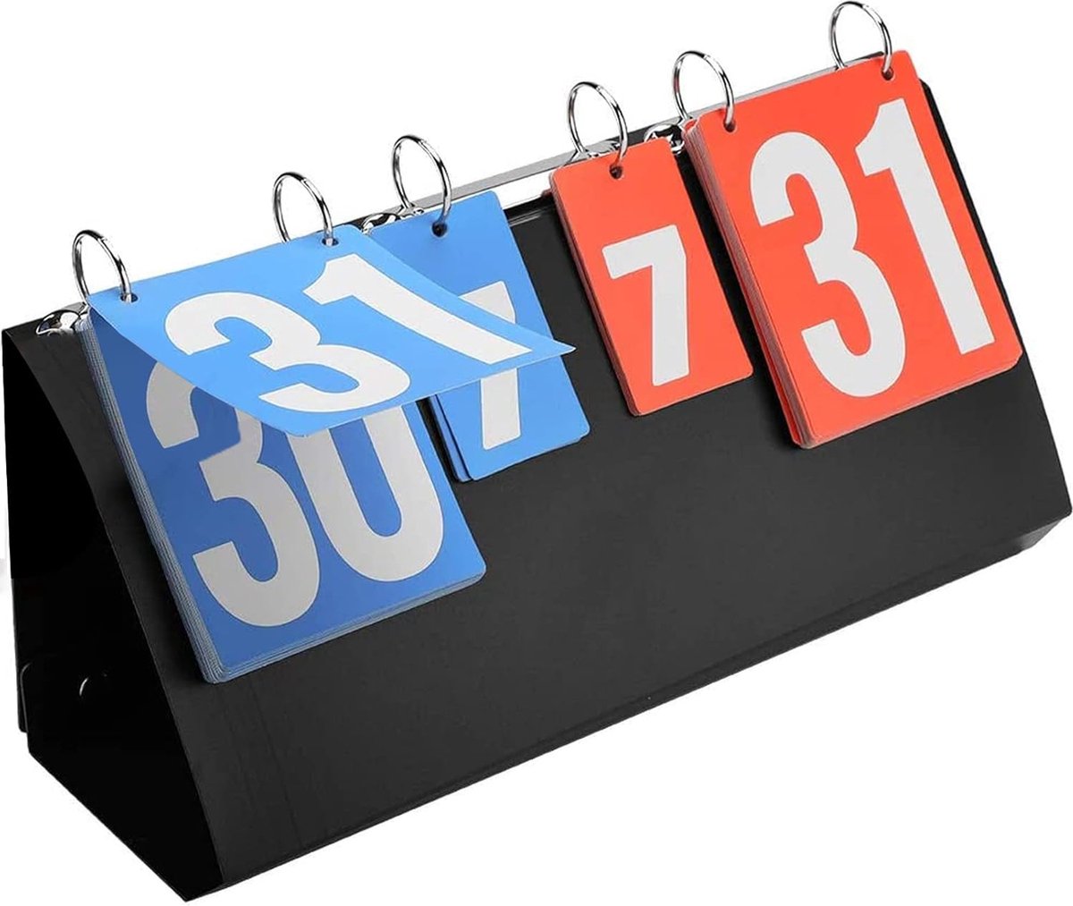 Goodivery ® Veelzijdige 4-Cijferige Scorebord voor Sportcompetities met Handige Zijkantflipping