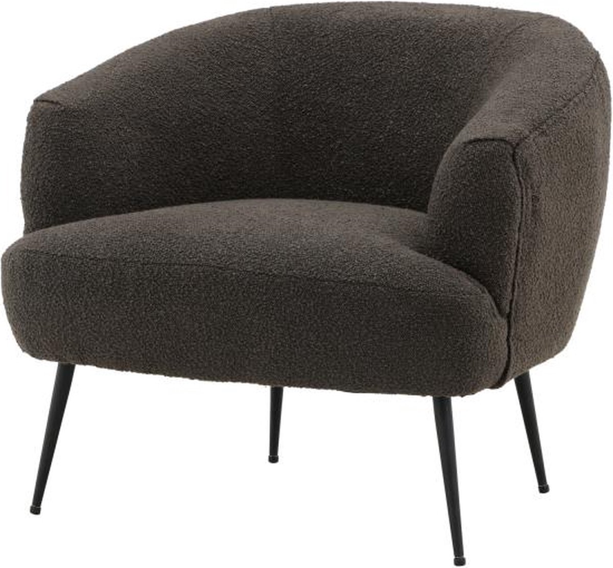 Svea Vona fauteuil - boucle - donkergrijs