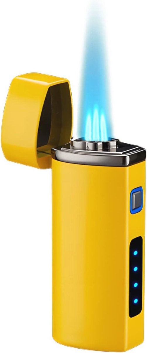 Goedkoopste Jet Flame Aansteker - Verstelbare Winddichte Butaanaansteker met Zichtbaar Gas