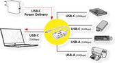 Hub ROLINE USB 3.2 Gen 2, 4 voies (2x USB-A + 2x USB-C), PD, câble de connexion type C