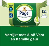 Page vochtig toiletpapier - Aloë Vera vochtig wc papier 456 doekjes (12 x 38 stuks)