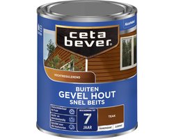 Cetabever - Snelbeits Gevel Hout Transparant - Teak - 750 Ml