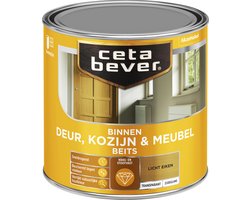 Cetabever - Binnenbeits Deur, Kozijn & Meubel Transparant Zijdeglans - Licht eiken - 250 ML