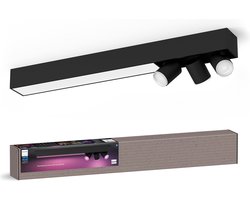 Philips Hue Centris - spot en plafondlamp - zwart - GU10 en geïntegreerde LED - 3 spots en ceiling - aanpasbaar wit en gekleurd licht - slimme verlichting