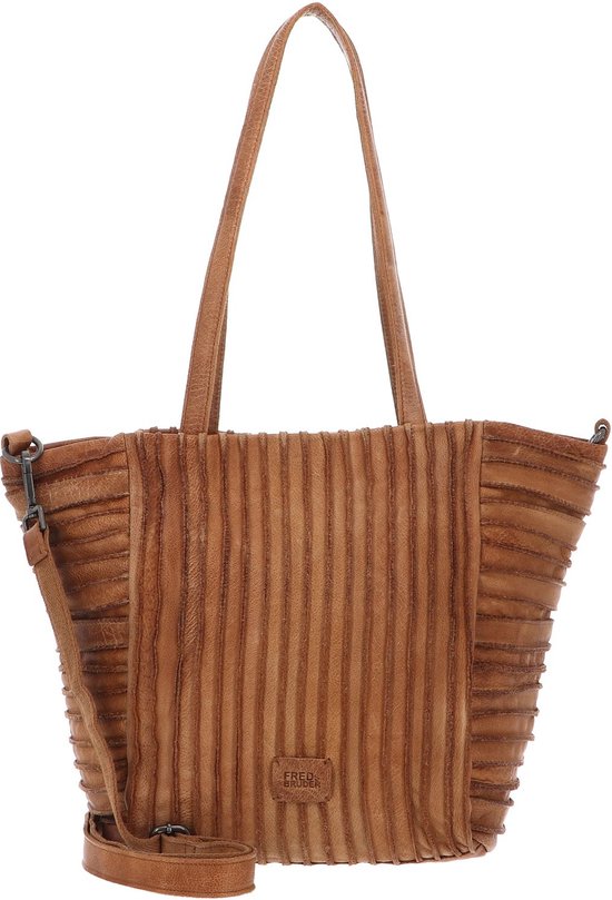 FREDsBRUDER Cuir Sac shopper Sac à épaule Riffelhörnchen Shopper Sand Marron clair