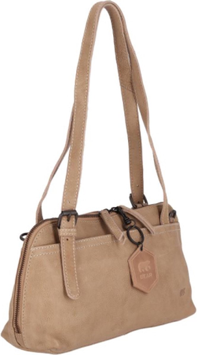 Bear Design Medium Schoudertas Dames - Leer - Daphne - Beige