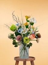 Zijden Boeket – 70-80 cm hoog – 15 stelen – decoratie – vaderdag cadeau – moederdag cadeau voor mama – housewarming cadeau – DIY – zomer – Exclusief vaas – Plukboeket - Veldboeket – Kunstbloemen - nep bloemen - nepbloemen - kunstplanten
