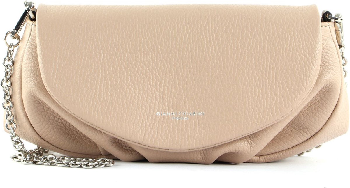 GIANNI CHIARINI Schoudertas Koppeling Adele Crossbody Bag Satin Beige