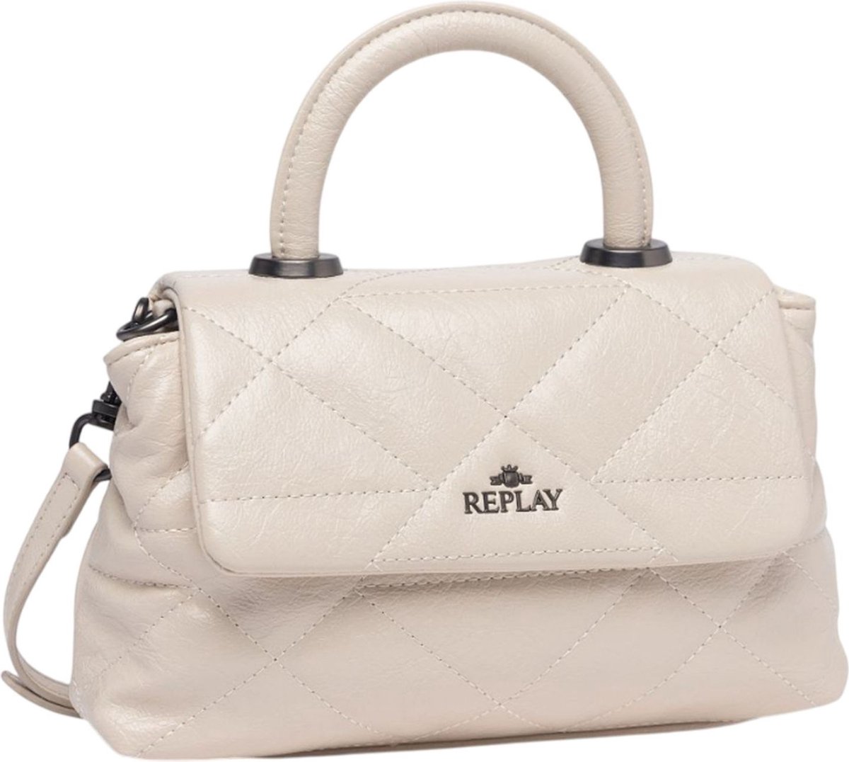 REPLAY Handtas Schoudertas Handbag Birch Crème