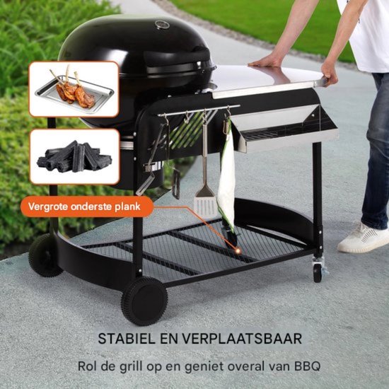 Barbecue - Met Tafel - BBQ - Ideaal Voor Houtskoolgrill van Merkloos — afbeelding 4