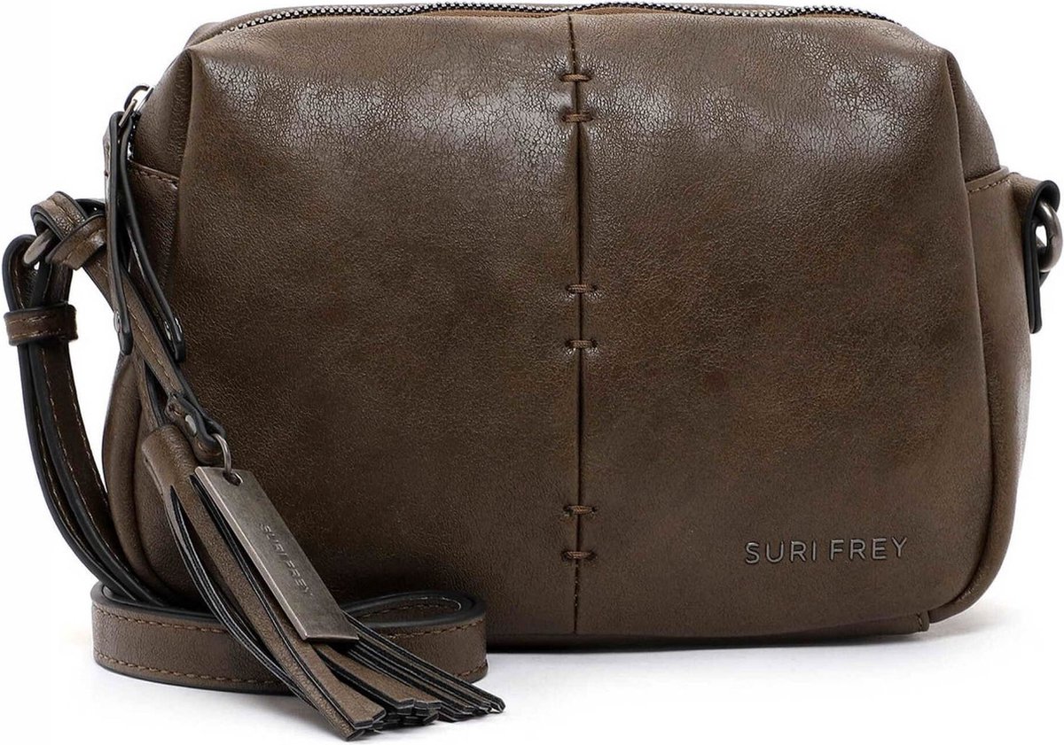 SURI FREY Schoudertas Livy Crossover Bag Mud Donkerbruin