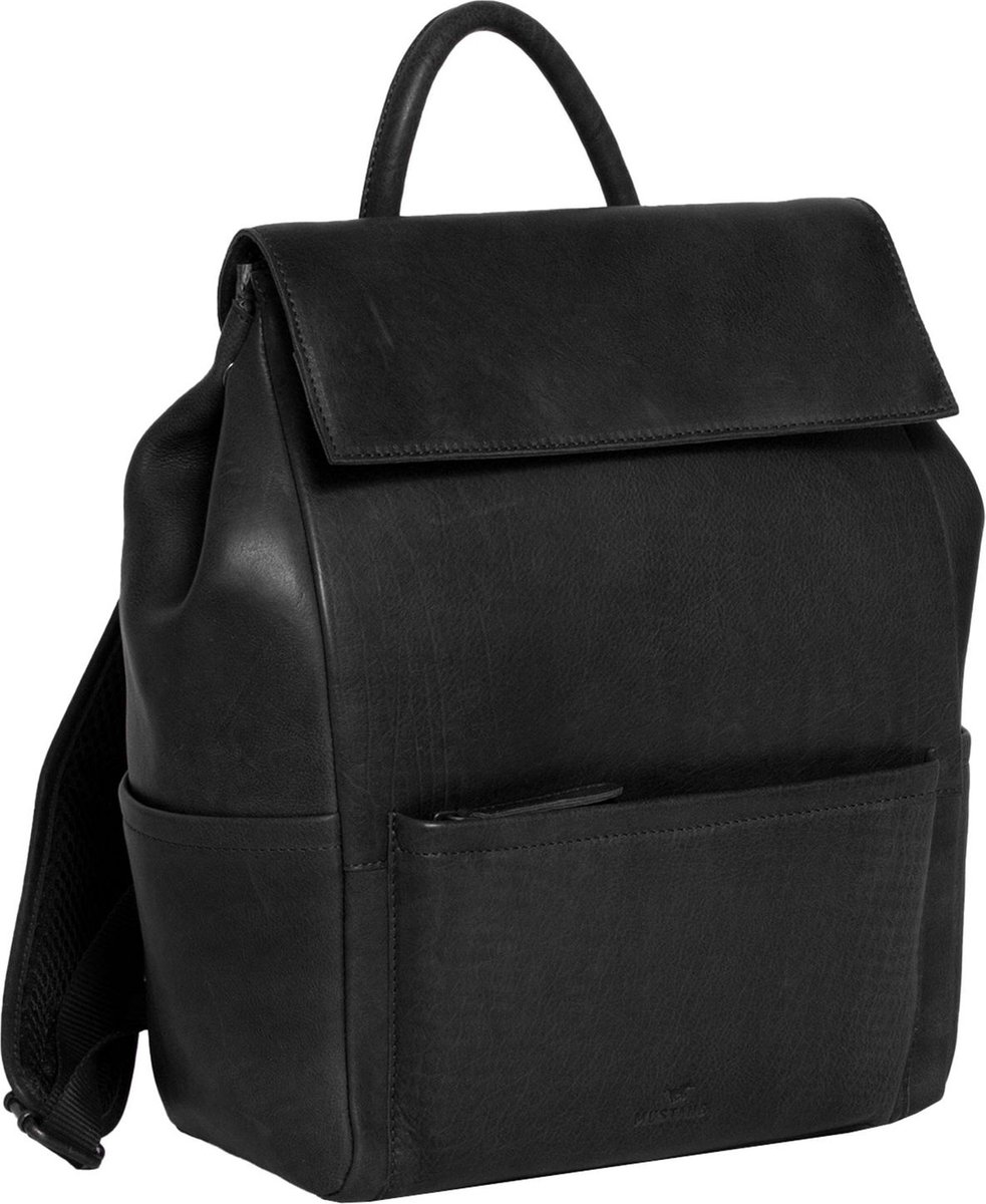 MUSTANG Leren Vrije tijd rugzak Rugzak Perth Backpack Black Zwart