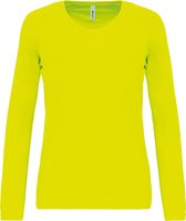 Damessportshirt 'Proact' met lange mouwen Fluorescent Yellow - L