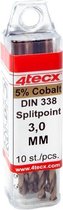 4Tecx Metaalboor 1mm Hss Cobalt Per stuk