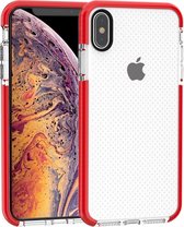 Basketbal textuur Anti-collision TPU Case voor iPhone XS Max (rood)