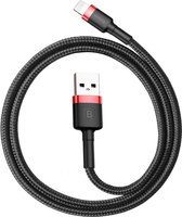 Baseus CALKLF-A09 2,4A 0,5m Nylon USB-kabel met hoge dichtheid voor Apple 8-pins, voor iPhone XR / iPhone XS MAX / iPhone X & XS / iPhone 8 & 8 Plus / iPhone 7 & 7 Plus / iPhone 6