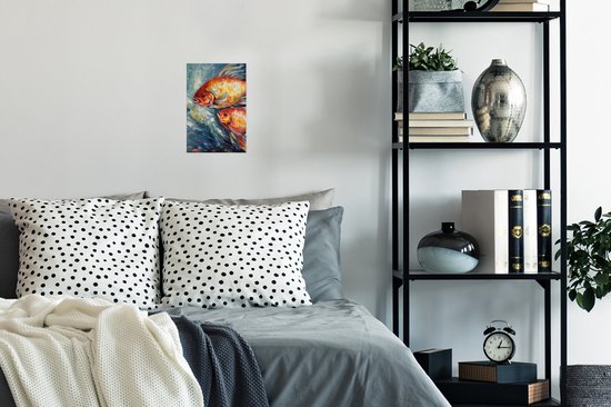 Poster Pêche - Water - Animaux - Art - Peinture à l'huile - 20x30 cm