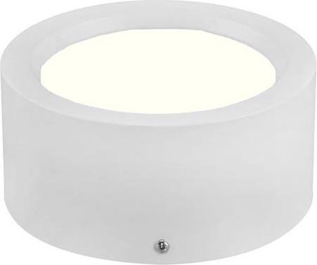 Lampe LED Plafond - Basic - Opbouw ronde 15W - Clair / Wit Froid 6400K -  Matt Wit Aluminium - Ø230mm