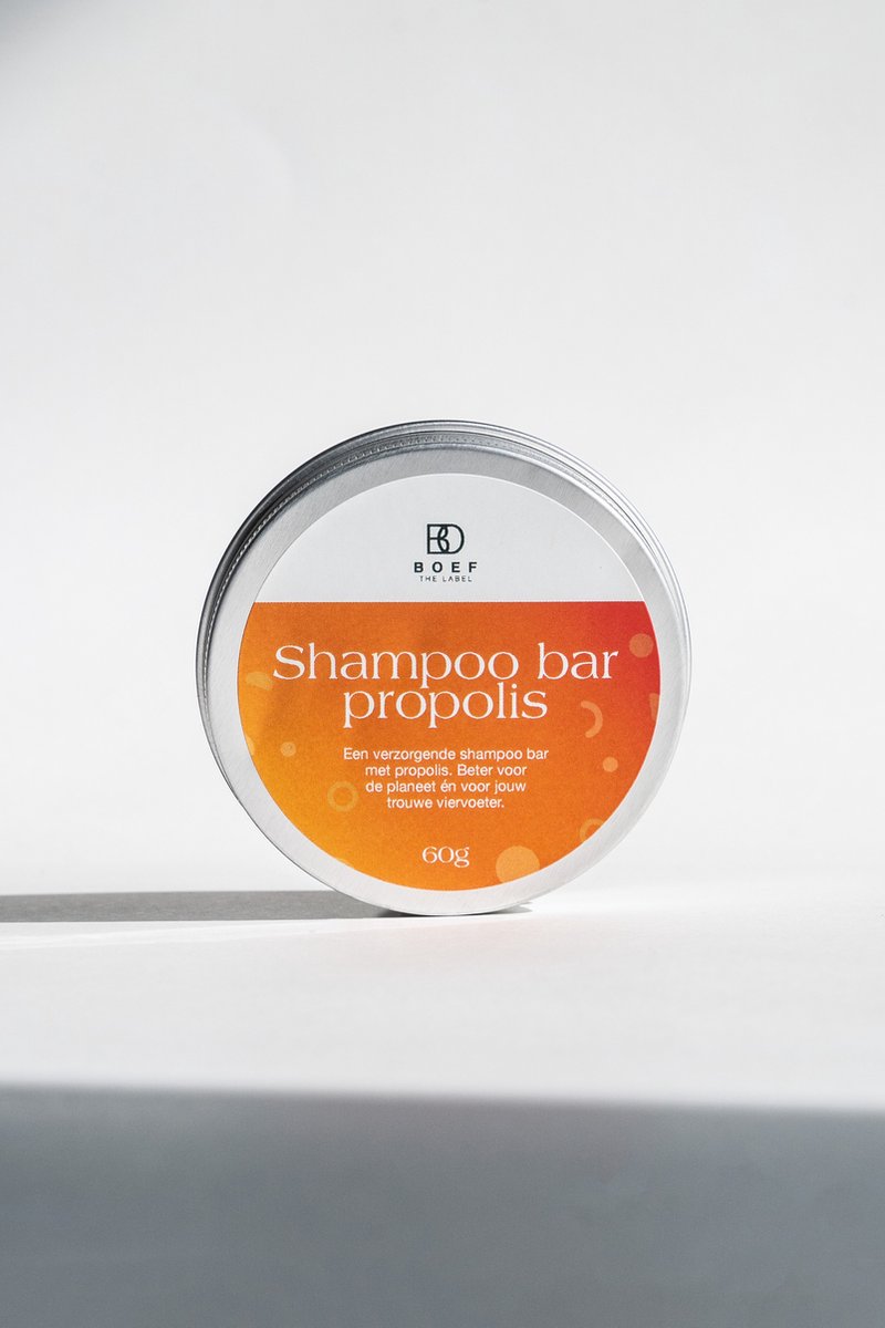 Bol.com Boef the label Shampoo bar 60 gr - 80 wasbeurten - Propolis en honing - Voor honden en katten - Reinigend en Verzorgend ... aanbieding