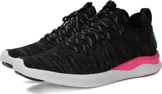 Puma Ignite Flash EvoKNIT zwart roze sneakers dames