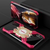 Hero-serie robuuste Armor metalen beschermhoes voor iPhone XR (rood + goud)