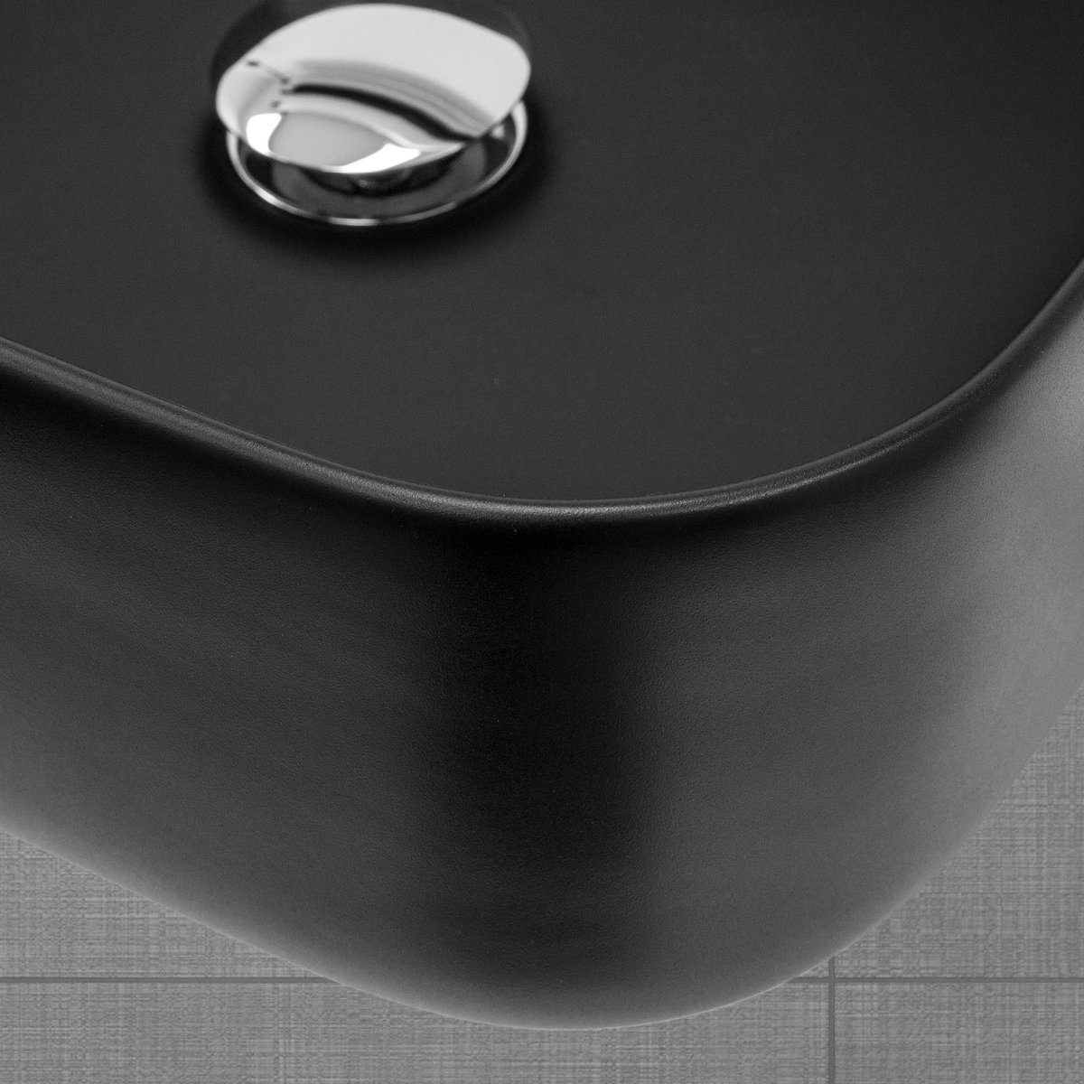 Wastafel 51x40x13,5 cm zwart keramiek ML-Design