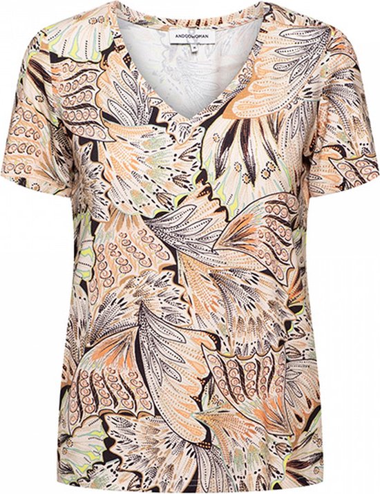 &Co Women top Venice Butterfly - Biscuit