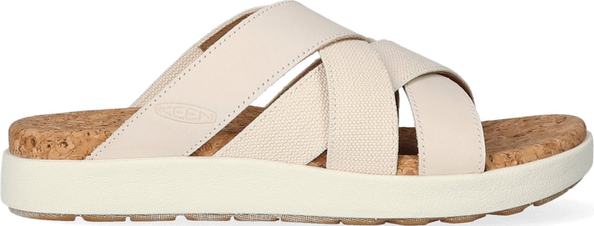 Keen Elle Mixed Slide Dames Slippers Birch/Star Wit