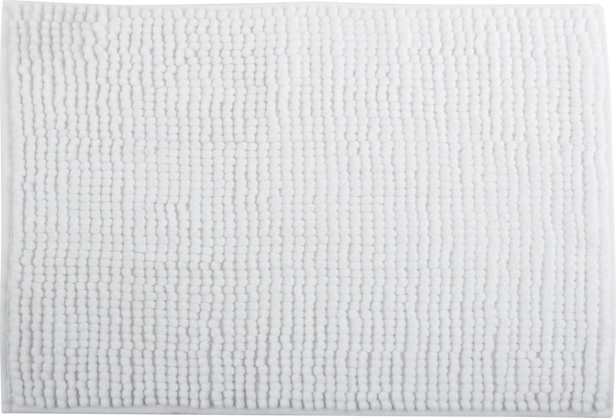 MSV Badkamerkleed/badmat/toilet - voor op de vloer - ivoor wit - 40 x 60 cm - microvezel - anti-slip
