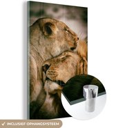 Peinture sur verre - Lions - Amour - Animaux - 40x60 cm - Peintures Plexiglas