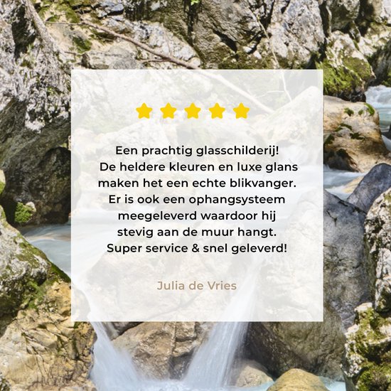 Peinture sur Verre - Rivière Soca et Rochers Calcaires dans le Parc National du Triglav en Slovénie - 150x100 cm - Peintures sur Verre Peintures - Photo sur Glas