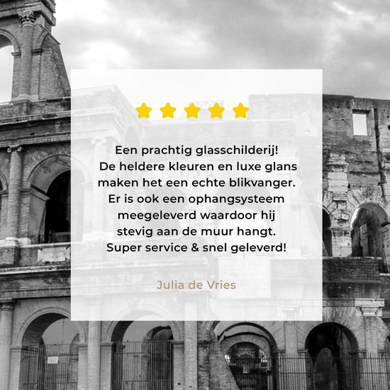 MuchoWow® Glasschilderij 30x20 cm - Schilderij acrylglas - Verlichte Colosseum in Rome - zwart wit - Foto op glas - Schilderijen
