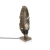QAZQA leaf - Art Deco Tafellamp - 1 lichts - H 430 mm - Brons - Woonkamer | Slaapkamer
